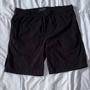 Denim & Flower Charcoal Drawstring Shorts